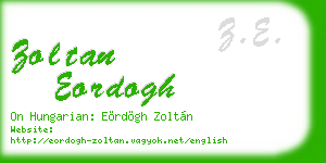 zoltan eordogh business card