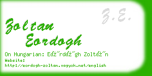 zoltan eordogh business card